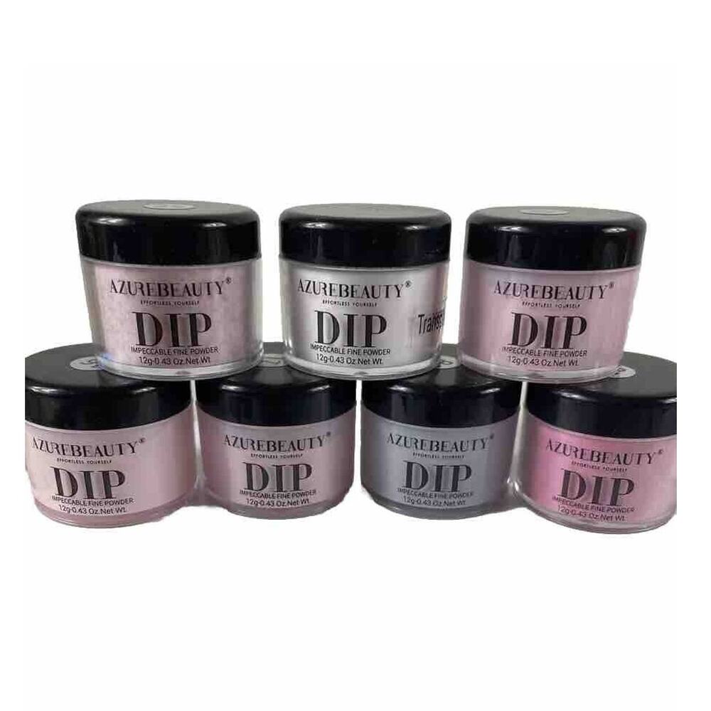 7 Azure Beauty Nail Dip Powder Set 12g Each-Vibrant Color for Long-Lasting Nails